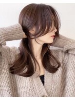 ベル 表参道Terrace(Belle)&nbsp;韓国風ヘア　上品さと色気のある顔まわりのゆるロングレイヤー