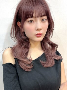 リコバイアフロート(riko by afloat) レイヤーロング/ミルクティーピンク/レイヤーカット