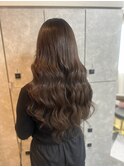 ブラウンカラー10代20代プルエクステ前撮りヘア名古屋