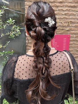 リサヘアーデザイン(RISA HAIR DESIGN) 天神/大名/赤坂/編み下ろしアレンジ