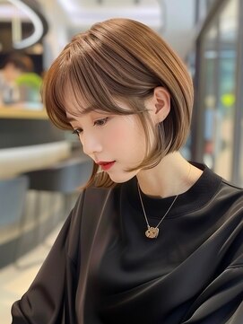 ディモアンド 表参道(Dimo&) xカット/イメチェン/ホワイトブロンド/外ハネボブ/美髪