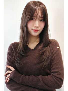 イヴォーク トーキョー(EVOKE TOKYO) レイヤー/ミディアム・ロング/20代/顔周り/髪質改善
