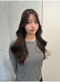 オリーブグレー/韓国レイヤーカット/マロンベージュ/黒髪/柏駅