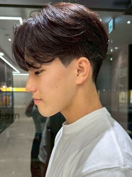 カルム(kalm) メンズセンターパートウルフセンターパートニュアンスパーマ襟足