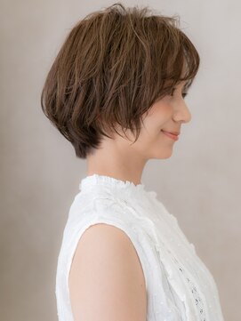 カバーヘア ブリス 川口(COVER HAIR bliss) ダークグレー似合わせカットひし形ショートボブX川口20代30代