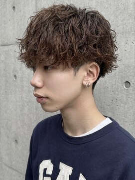 ヘッドストック 大和八木店(HEAD STOCK) シャドウパーマラウンドマッシュブラウンベージュカラー眉毛