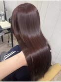 ブリーチなしダブルカラーボルドーワインレッドカラー川越本川越