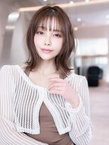 アンスリウム 吹田(Anthurium)&nbsp;ミディアムレイヤー/大人可愛い/髪質改善/シースルーバング