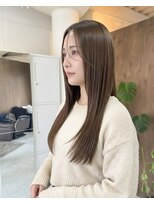零秒女髪 千里丘店&nbsp;艶髪まとまり美髪ストレートロングスタイル髪質改善艶カラー艶感