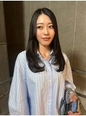 小顔ナチュラルワンホンレイヤーミルクブラウンダークパープル
