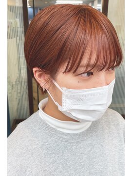 ジェミニバイサロンドミヨシ(Gemini. by salon de Miyoshi) 耳掛けマッシュショート★オレンジベージュ