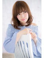 ミック 日暮里店(miq)&nbsp;女子力！ニュアンスカラーくせ毛風ゆるふわくびれミディc1