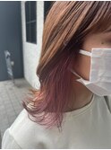 ベージュ×インナーカラー