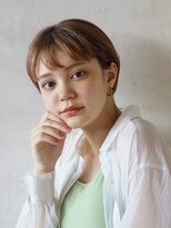 グレープバイン 辻堂(GRAPEVINES)&nbsp;美シルエット／ミルクティーブラウン／丸みショート