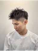 #ジェットモヒカン フェード アップバングショート
