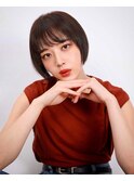 【Mili 調布】ダークブラウン×前下がり大人ショート