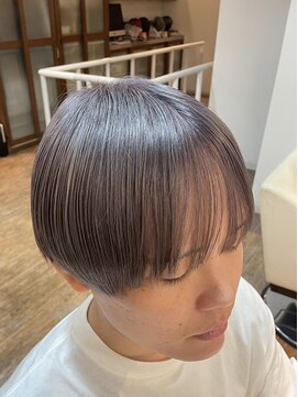 スタジオフォーエイチ(STUDIO 4H) メンズハイトーン/シルバーグレージュ/ブリーチ/韓国マッシュ