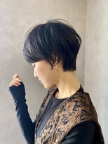 ハルキ ミナト ジャパン オオサカ(HARUKI MINATO japan OSAKA)&nbsp;小顔ストレートボブ黒髪グレージュダークアッシュモード