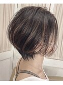 【コトノハ】エアーストレート　小顔　束感ショート3Dハイライト
