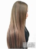 【レミー100%/54cm】シールエクステ×グレージュカラー