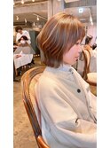 大人綺麗な小顔襟足スッキリショートボブ 30代40代50代