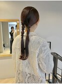 大人気！ドレスヘアツインテール二次会モテ髪