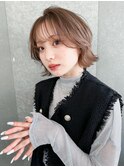 武井/小顔黒髪ワンレンボブルフ/ネビージュ