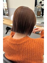 バショ(ba sho)&nbsp;オレンジブラウン　ボブスタイル
