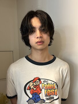 メゾンアクア 表参道(Maison ACQUA) =メンズボブ/ダークアッシュ/ニュアンスパーマ／MAN’S HAIR