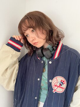 テトヘアー(teto hair) ボブ　巻き髪　透明感ブラウン　ベージュカラー