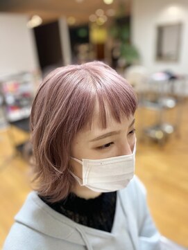 シアーグラム(sheer glam) バイオレットピンクのレイヤーボブ