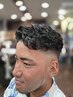 ピンパーマ＋メンズカット＋マッサージ￥8600