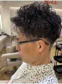 20代30代40代大人かっこいいアップバングカール（7）