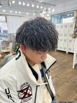 ユイマァルスロウ(YUIMARL SLOW)&nbsp;岡山メンズパーマ×ハイライト