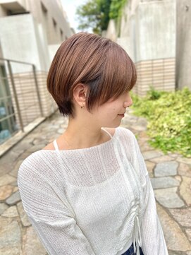 ヘアーラウンジトリップ(hair lounge TRiP) ヴィラロドラ秋ツヤカラー【美フォルムショートボブ】恵比寿広尾