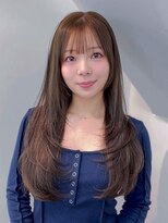 シオン(shion) フェミニンロングマロンベージュメルティカラー_F30584
