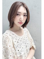 ココカラヘアー プラス(cococara‐hair plus) 外ハネショートボブ マロンブラウン 前髪なし