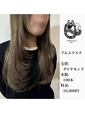 エクステンション キュー(extension Q) プルエクステ/ダイヤモンド毛質52cm(胸下)