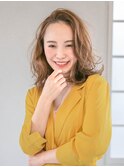 大人可愛い無造作カールミディ