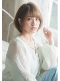ベージュカラーとフレンチボブ