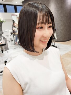 コーゾーギンザ 上野御徒町店(KOZO GINZA) 20代30代40代/前下がり大人艶ボブ/シースルー前髪