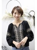 簡単スタイリング似合わせ大人ショート