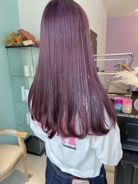 マティー(MATTY) lavender pink×切りっぱなしロング
