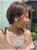 ヘアドネーションショートカットのアースカラー似合わせカット