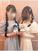 もこもこ編み込みツインテール　【新宿歌舞伎町ヘアメイク】