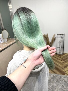 ラニヘアサロン(lani hair salon) 【天神/大名】ペールグリーン【個性派】