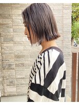 オンドバイサク(ondo by Saku) 切りっぱなしボブ/透明感カラー/30代/40代/ママさん