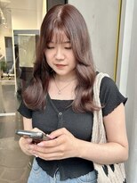 アルコイリスバイドールヘアー(ARCOIRIS by Dollhair)&nbsp;ブリーチなしダブルカラーピンクベージュレイヤーロング都島