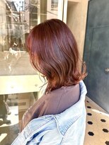 ヲタク(wotaku.)&nbsp;ピンクブラウン暖色カラーブリーチなしカラーくびれヘア髪質改善
