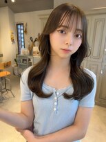 カシュカシュ 表参道(cache cache) 韓国ヘアレイヤーカットくびれヘアシースルー前髪オリーブ